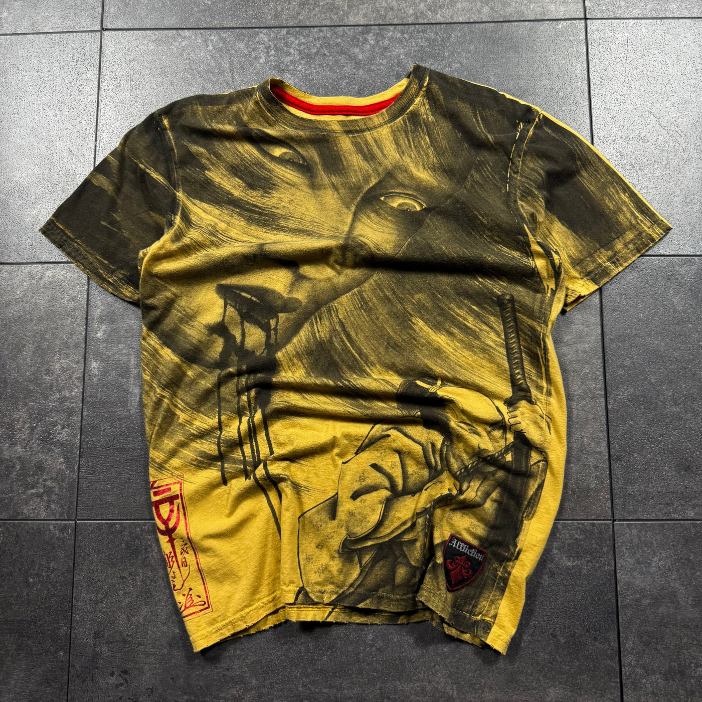 (rare) 2000s Affliction Red Label x Horiyoshi III Shirt (M)