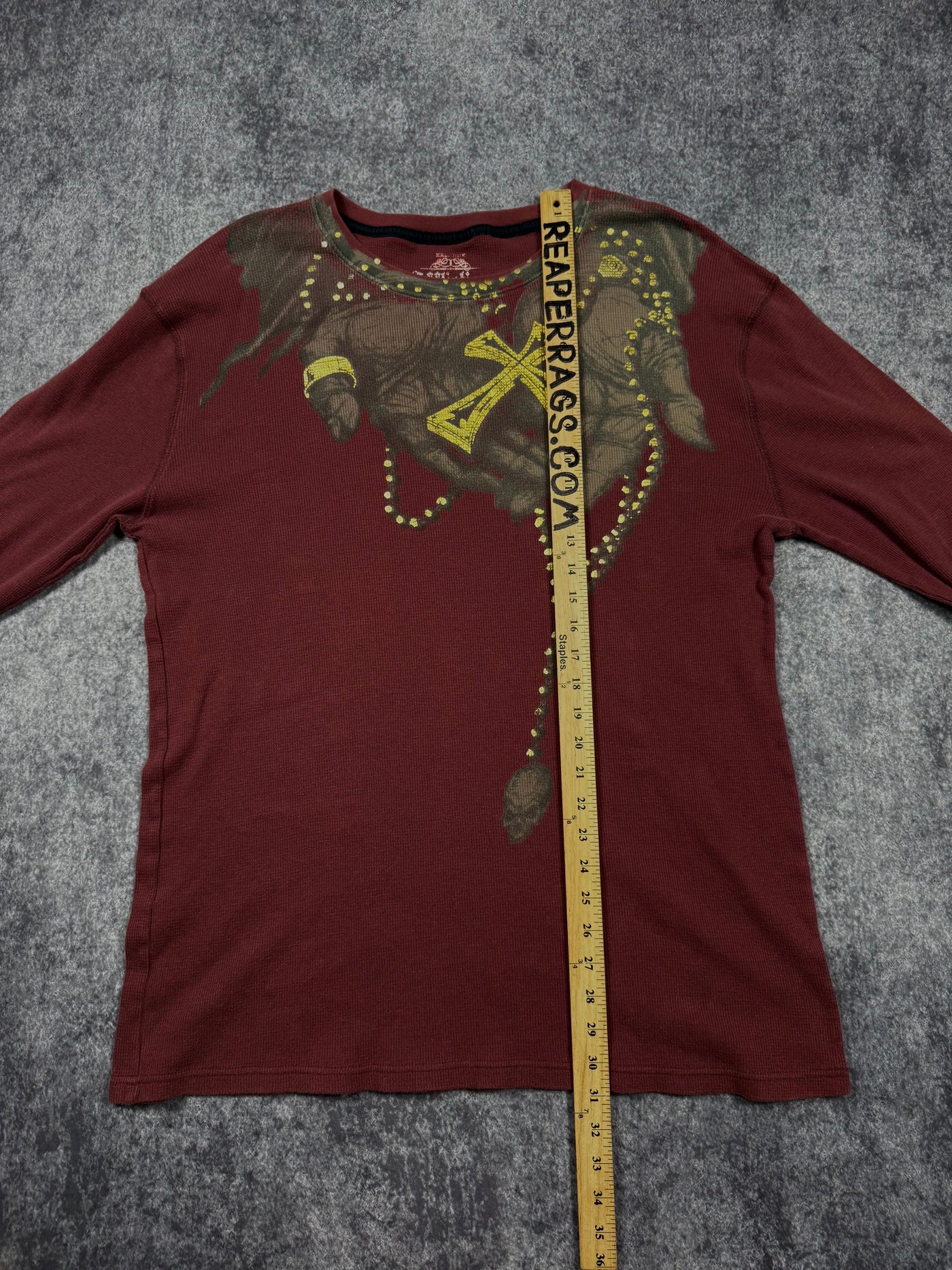(rare) 2000s affliction x ozzy osbourne thermal (L)