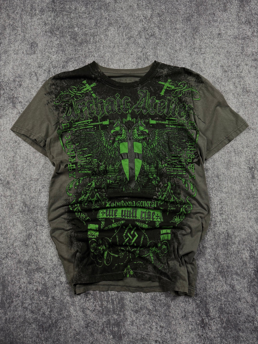 (rare) 2000s archaic x affliction shirt (S)