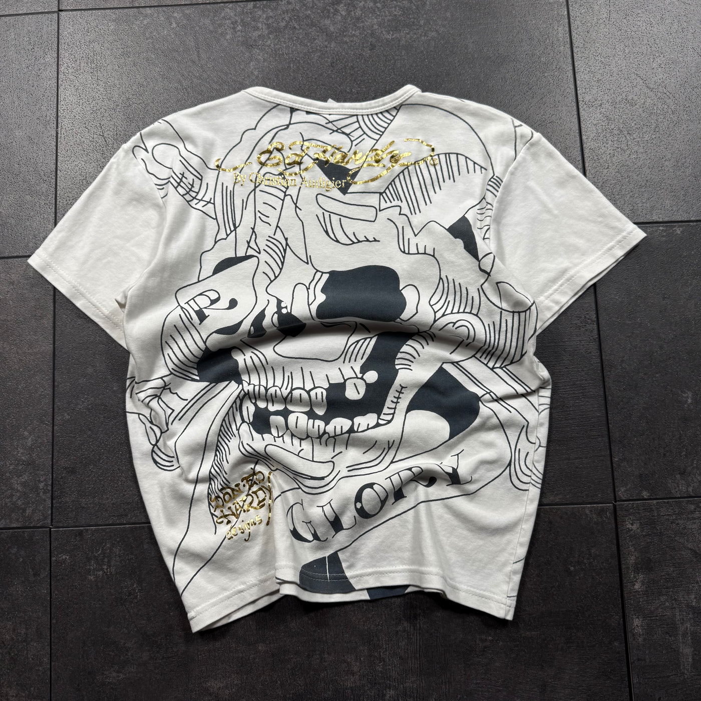 (rare) 2000s Ed Hardy Rhinestone Shirt (S)