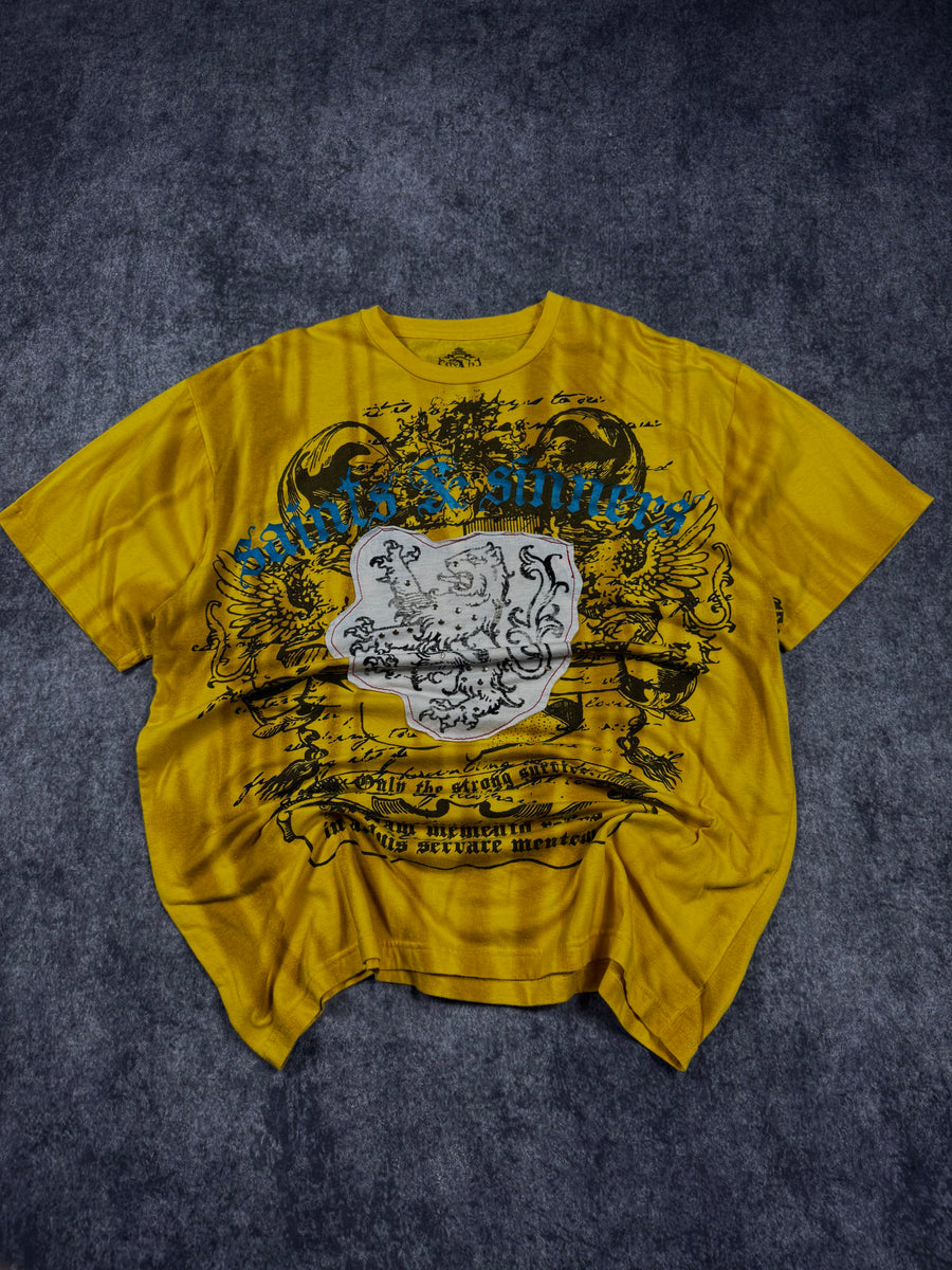 (rare) 2000s attitude gold shirt (XL)