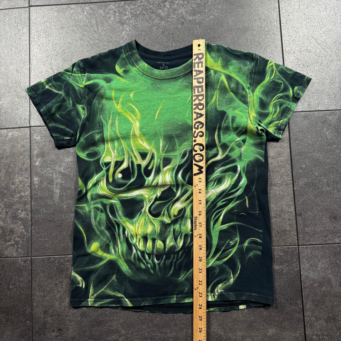 2000s Flaming Skull Shirt (S)