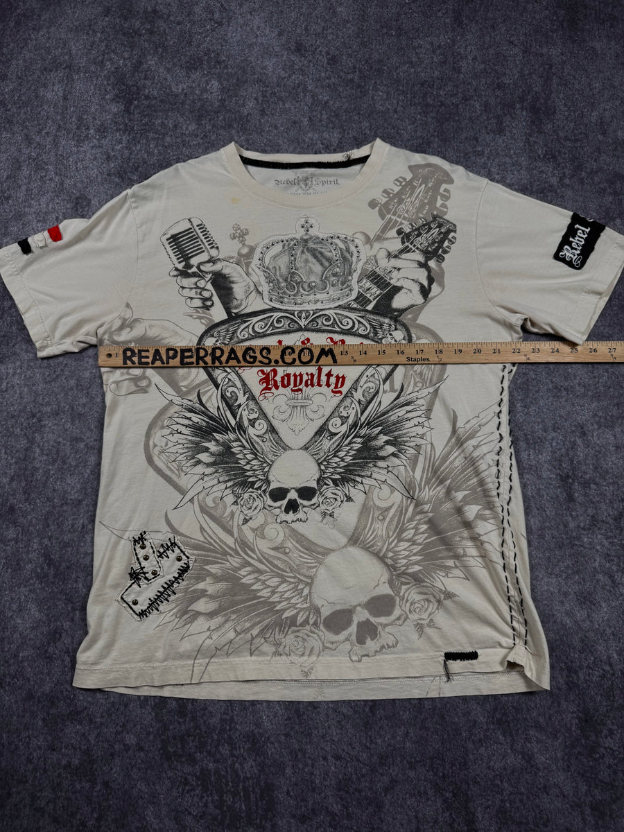 2000s rebel spirit rhinestone shirt (L)