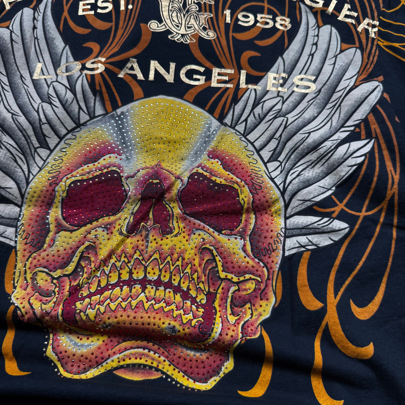 (rare) Deadstock 2000s Christian Audigier Rhinestone Polo (L)