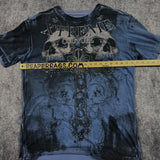 (rare) 2000s xtreme couture chrome shirt (XL)