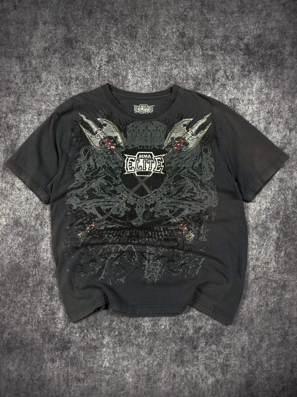 (RARE) 2000s MMA ELITE SHIRT (L)
