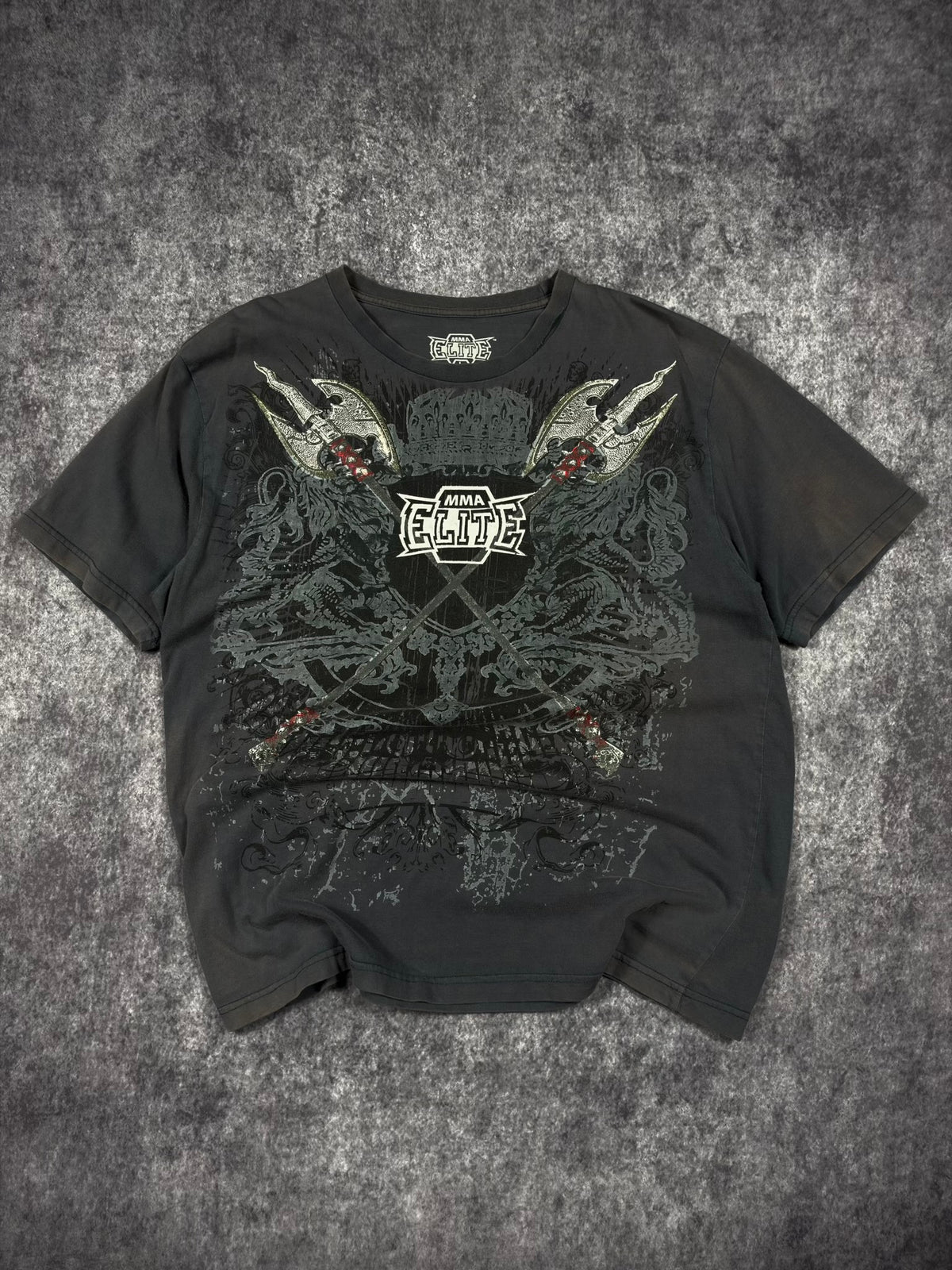 (RARE) 2000s MMA ELITE SHIRT (L)