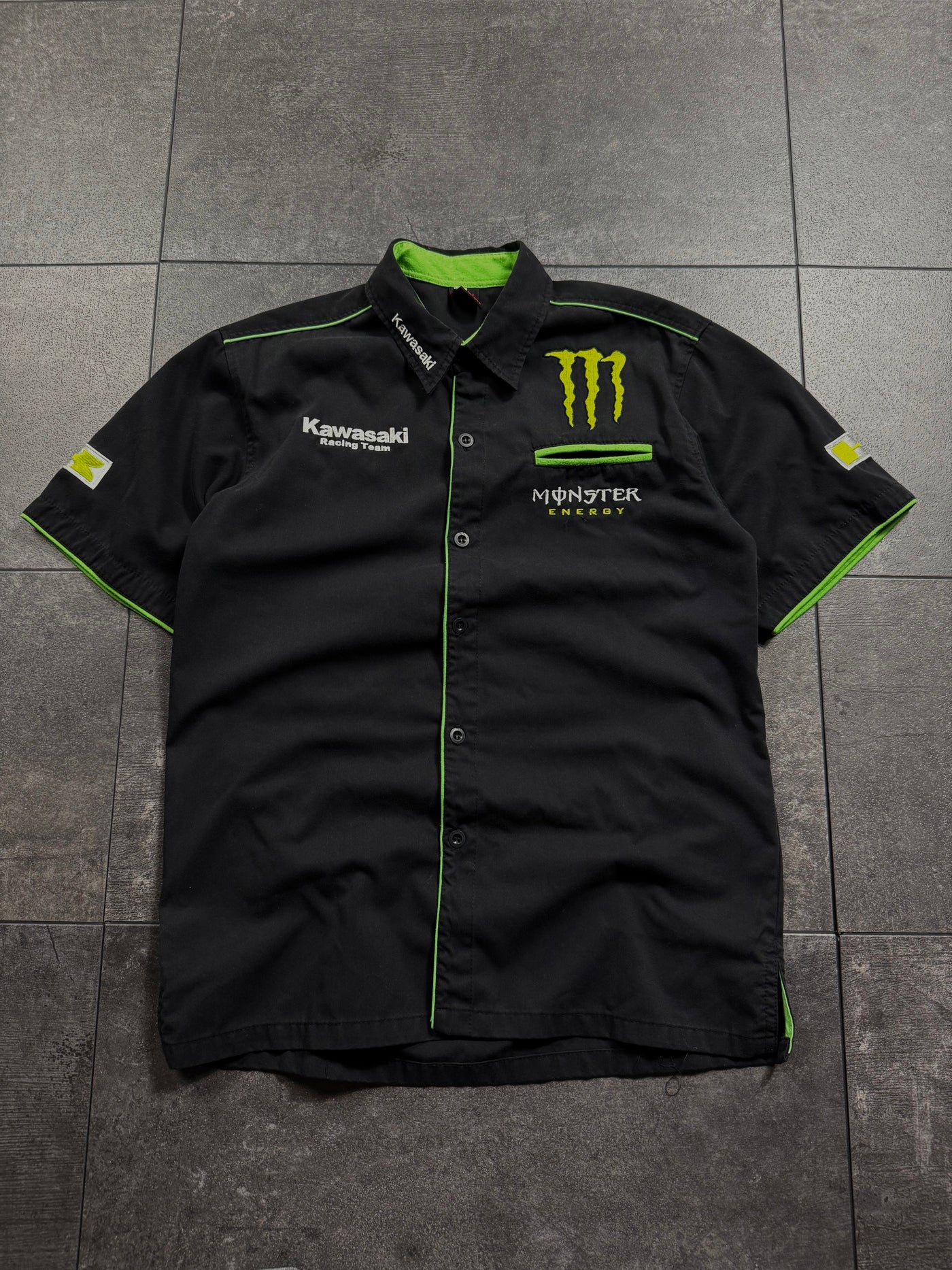 (rare) 2000s kawasaki x monster energy shirt