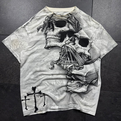 Y2K MMA ELITE Grunge Skull Tshirt (S)