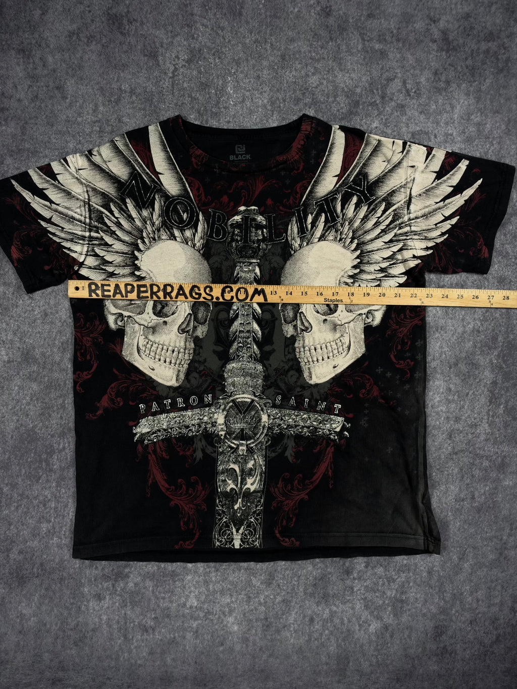 (GRAIL) 2000s CHROME BLACK x NOBOLITY SHIRT (XL)