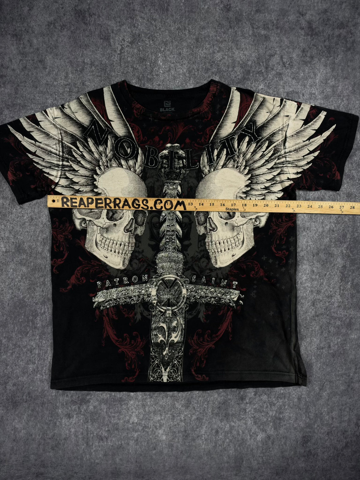 (GRAIL) 2000s CHROME BLACK x NOBOLITY SHIRT (XL)