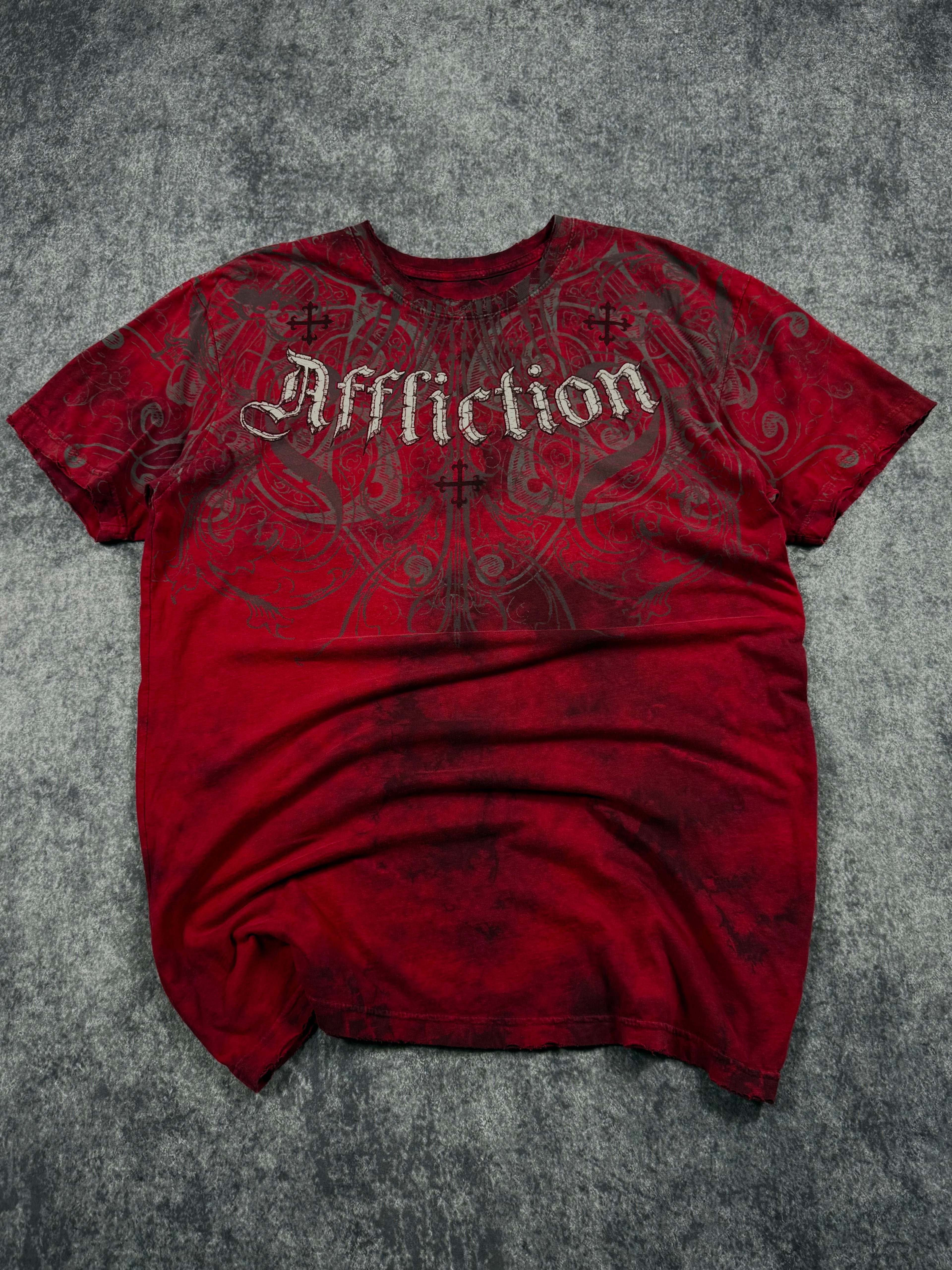 (rare) 2000s affliction reversible shirt (L)