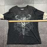 2000s Distressed MMA Elite Layered Long Sleeve Shirt (XL)