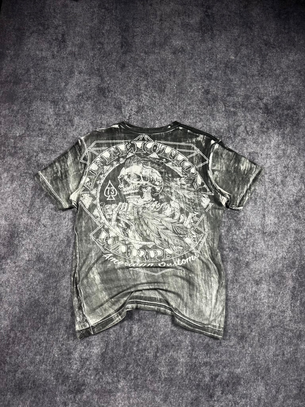 (RARE) 2000S REVERSIBLE AFFLICTION SHIRT (S)