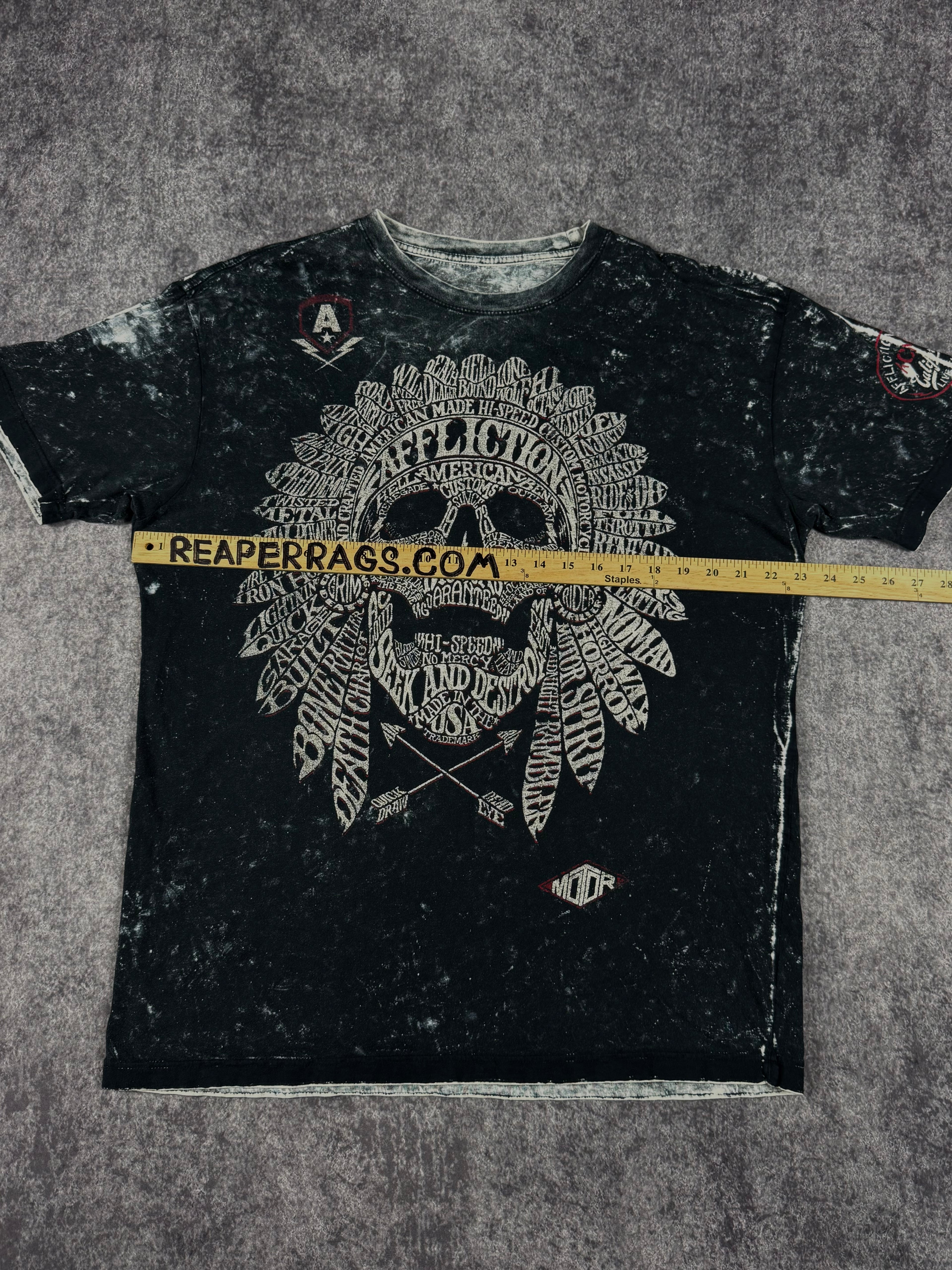 (rare) 2000s affliction reversible shirt (XL)