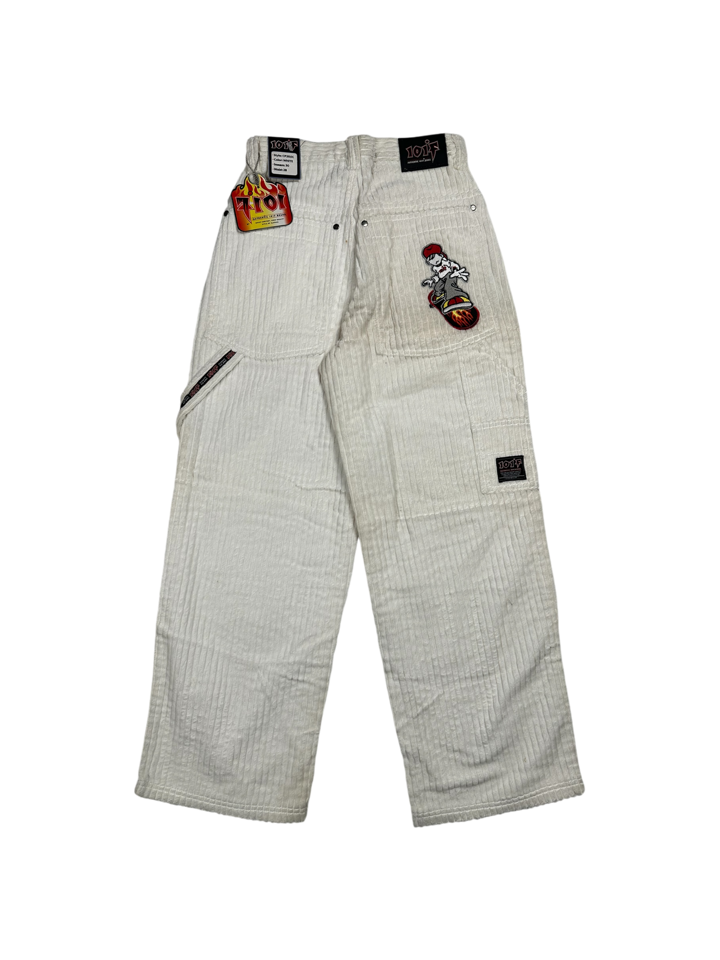 101°F Embroidered Baggy Corduroy Pants