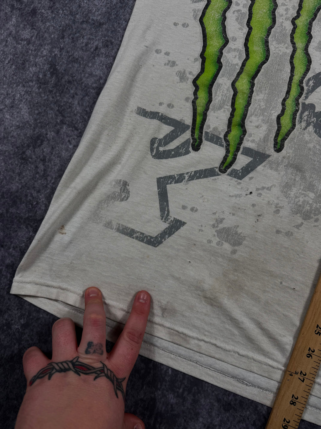 2000s monster energy x fox racing bootleg shirt (S)