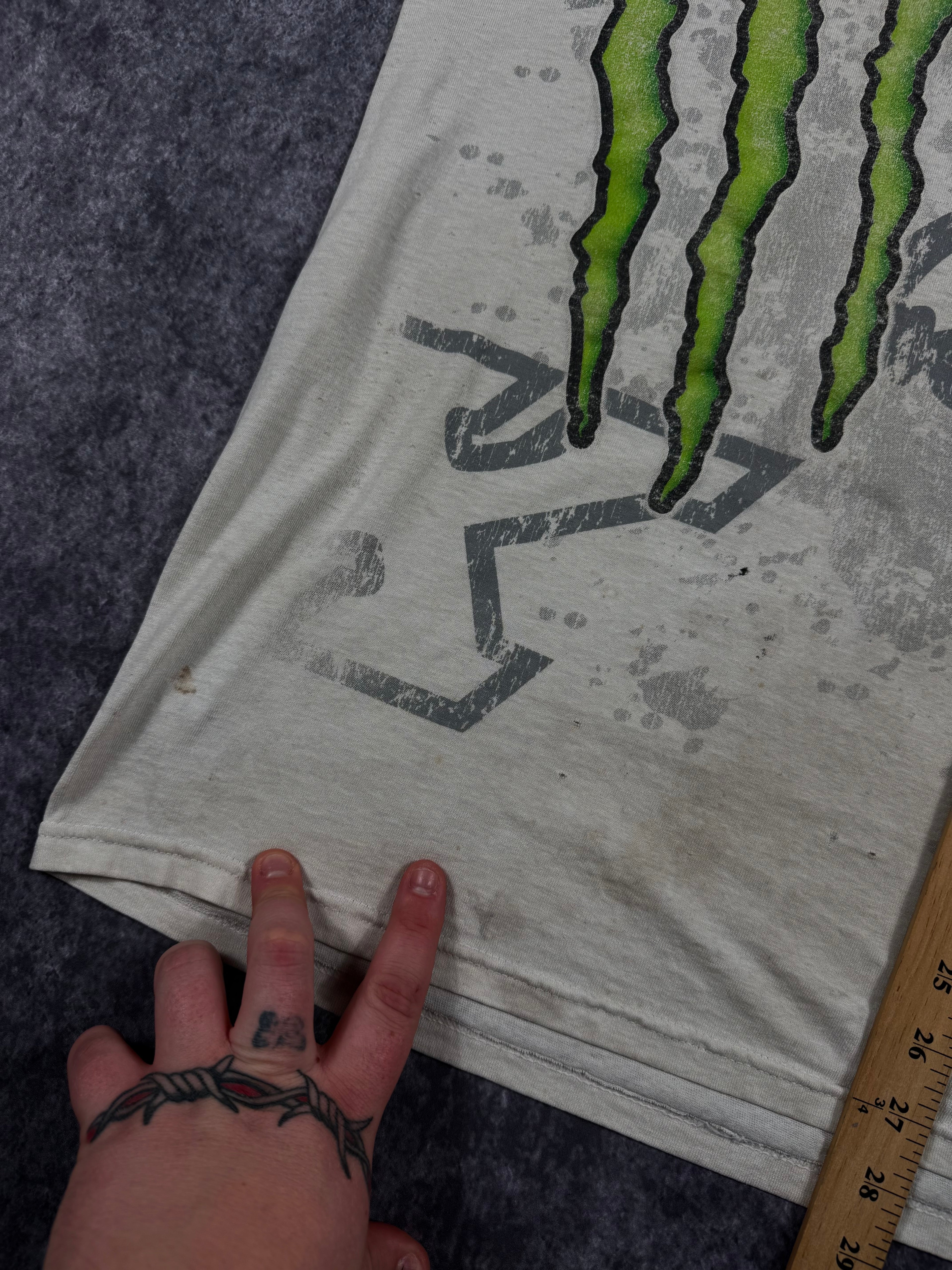 2000s monster energy x fox racing bootleg shirt (S)