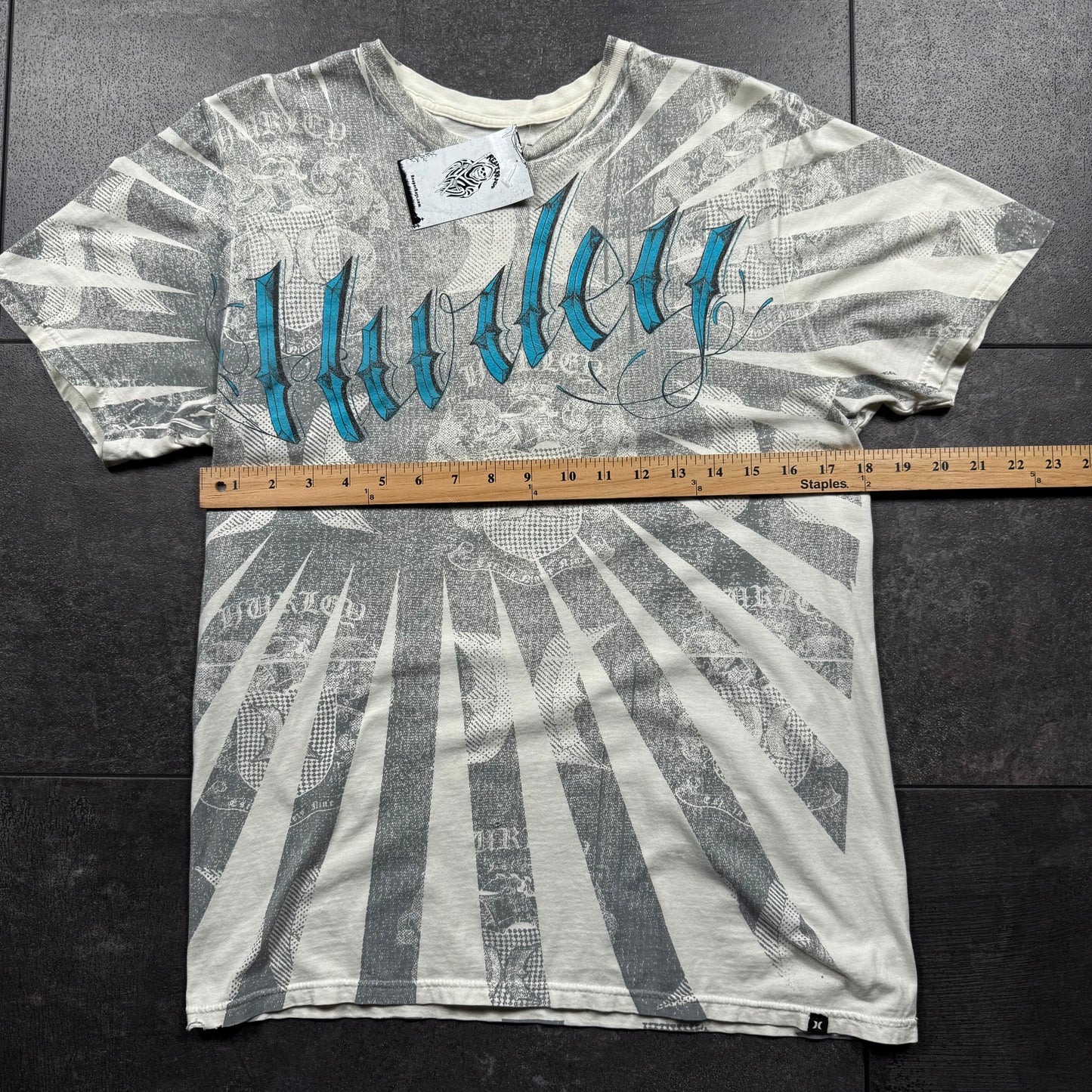 Y2K Surf Hurley AOP Tshirt (S)