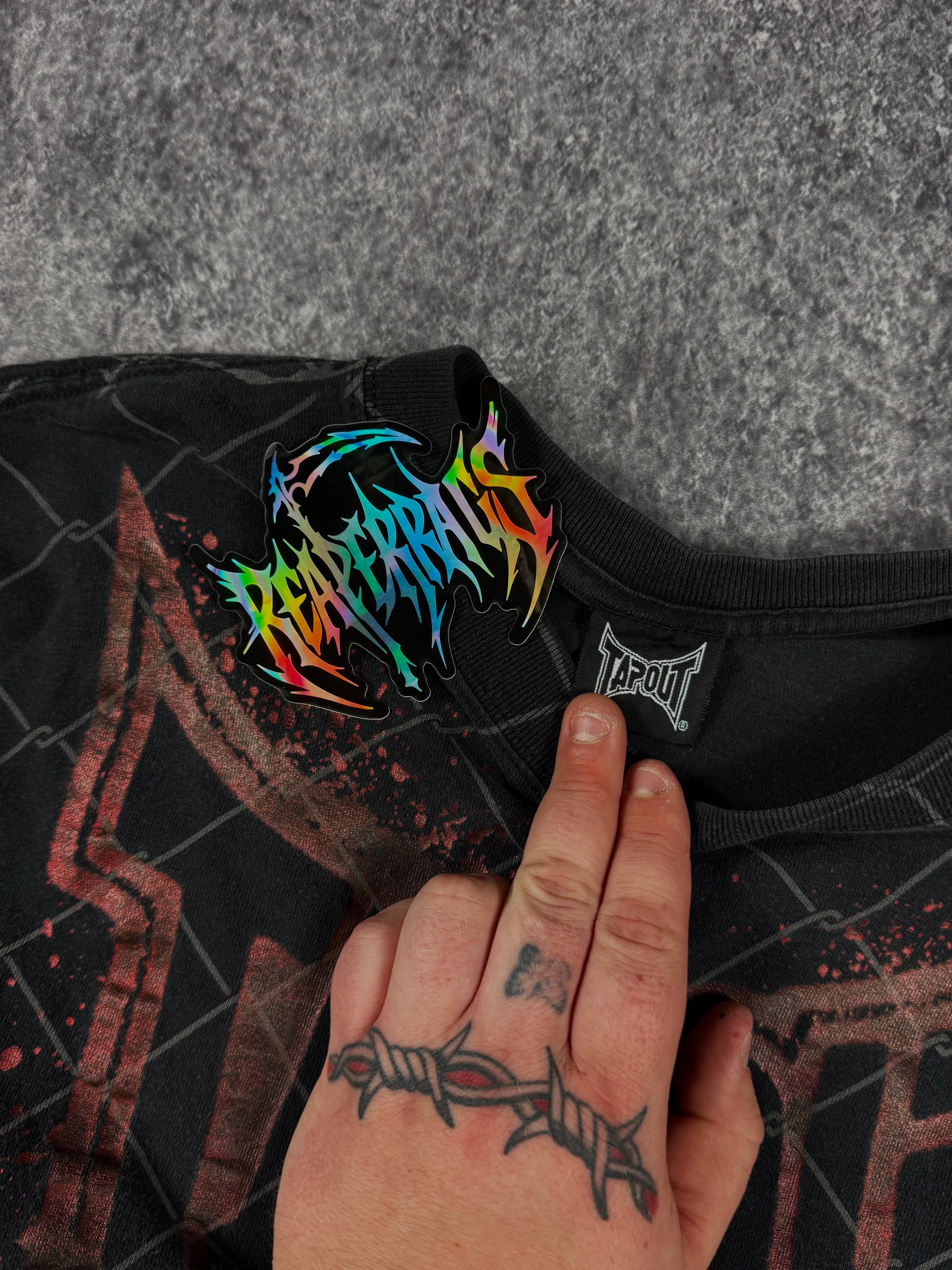 (rare) 2000s tapout chrome shirt (L)