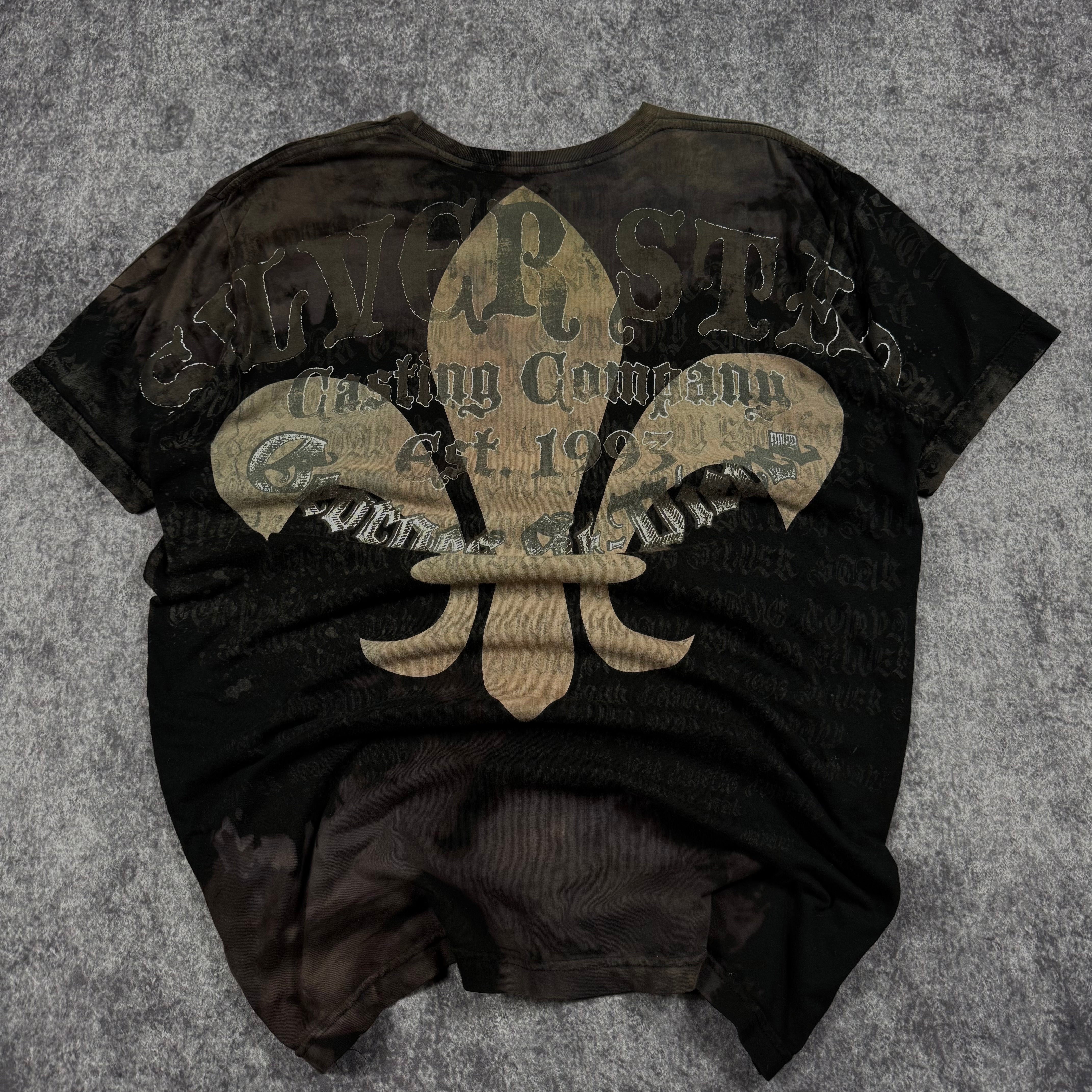 (rare) 2000s silver star x rush chrome shirt (L)