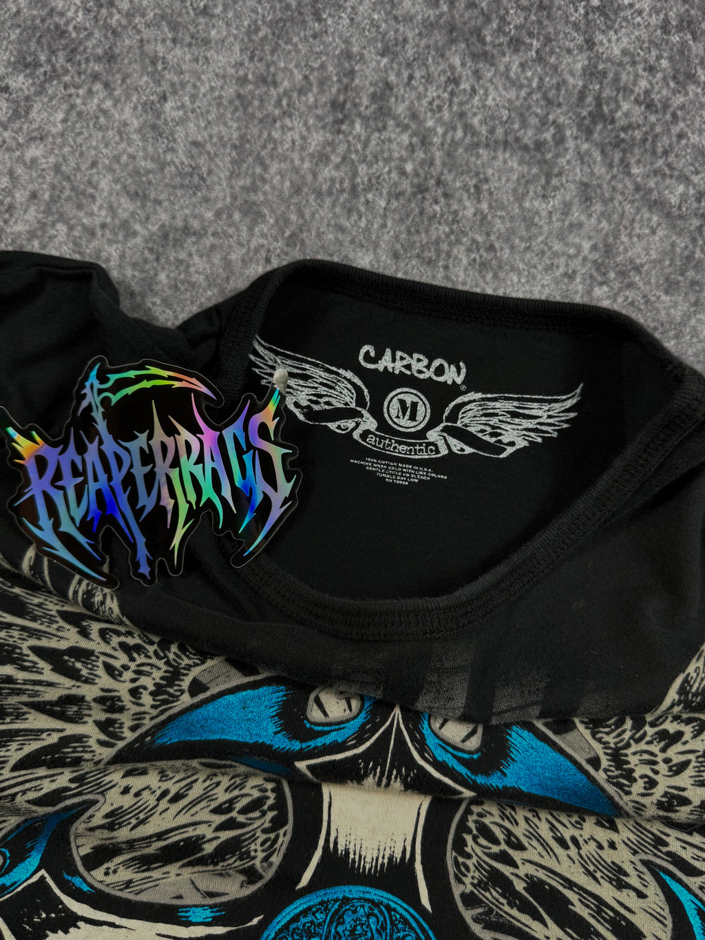 (rare) 2000s carbon chrome long sleeve shirt (M)