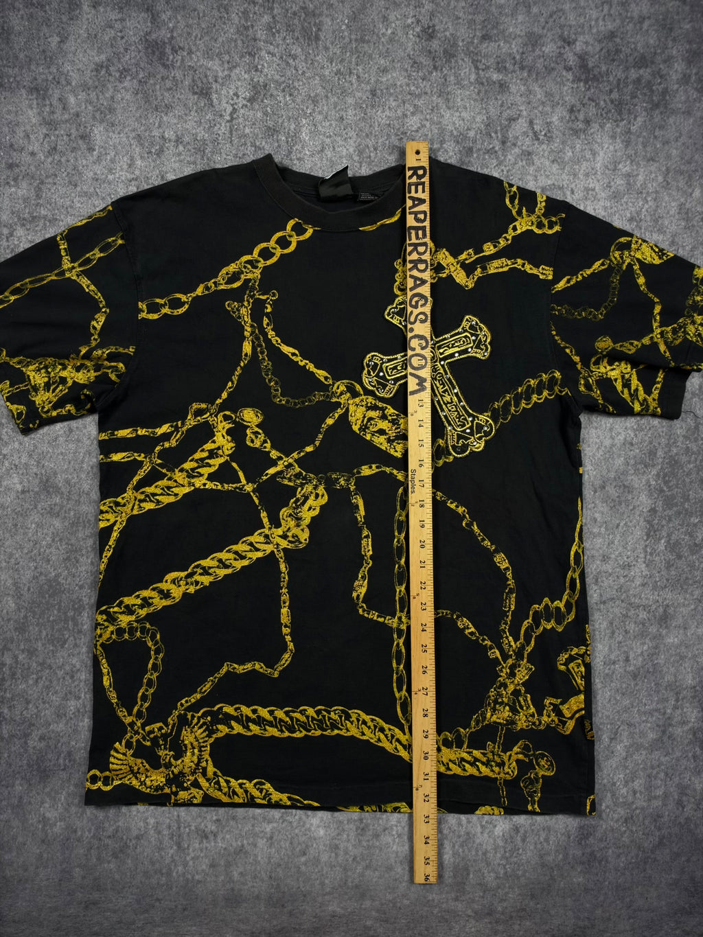 (RARE) 2000S AKCESS RHINESTONE SHIRT (XL)