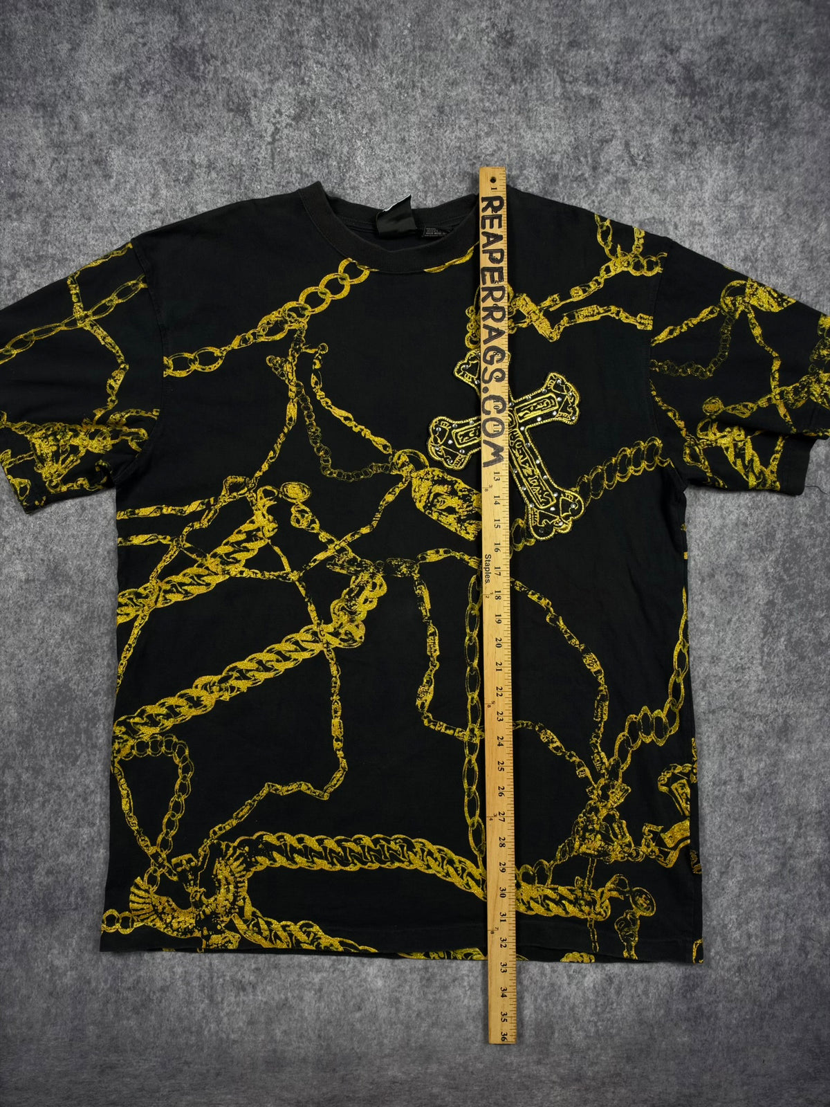 (RARE) 2000S AKCESS RHINESTONE SHIRT (XL)