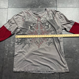 2000s MMA Elite Layered Long Sleeve Shirt (L)
