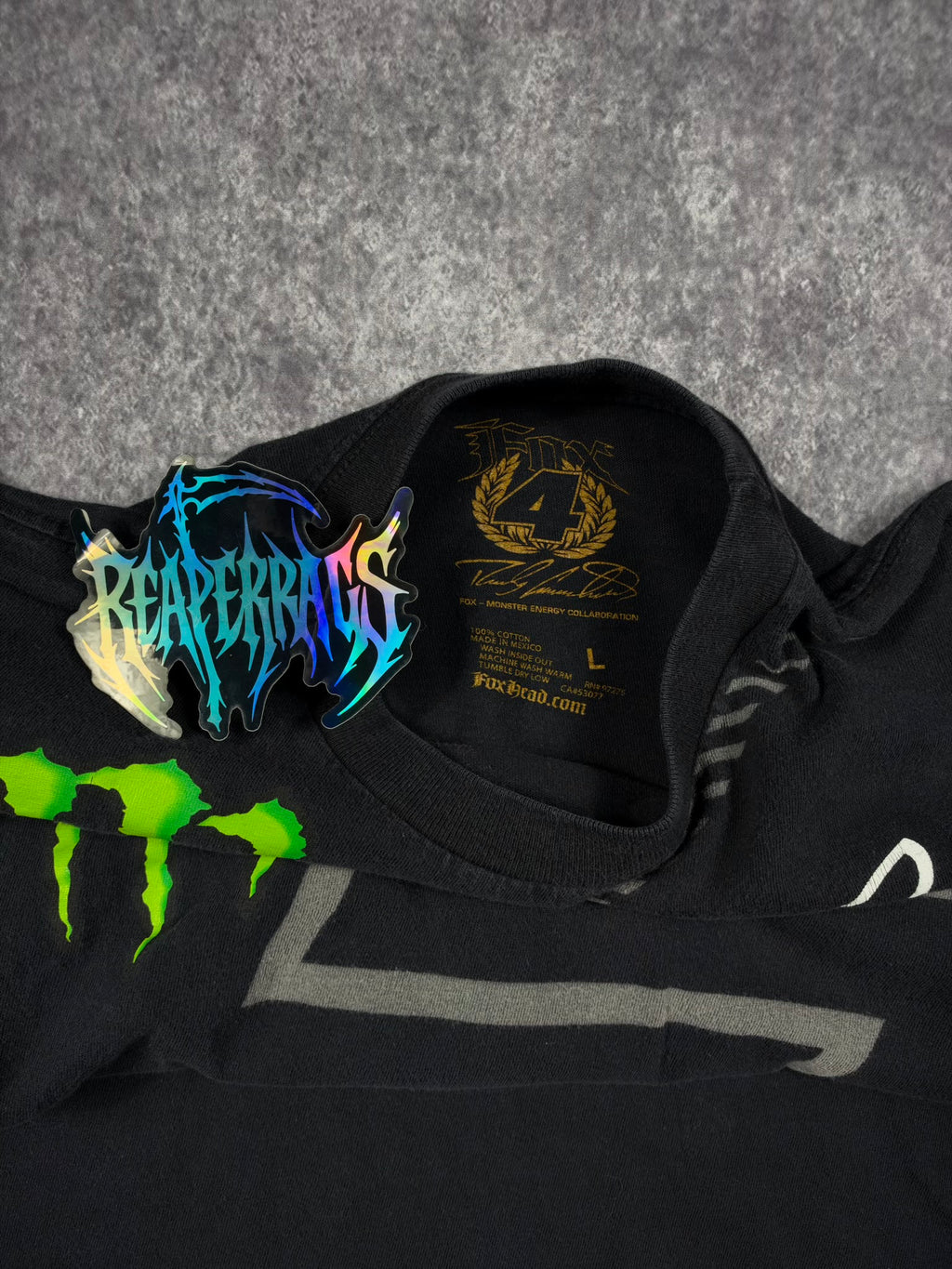 2000s FOX RACING x MONSTER ENERGY SHIRT (S)