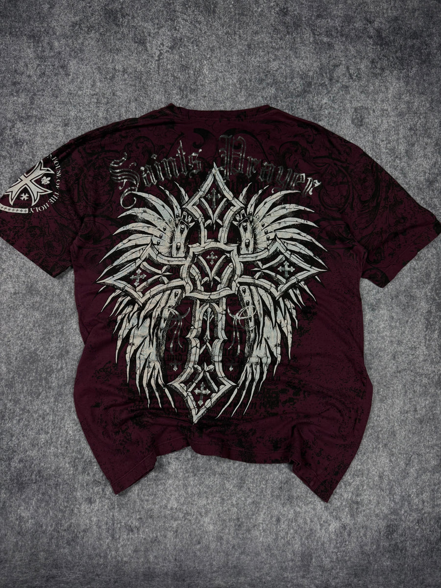 (rare) 2000s raw state chrome shirt (XL)