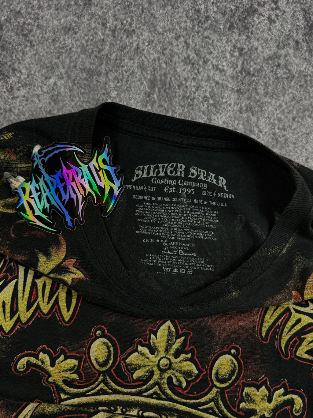 (rare) 2000s silver star shirt (S)