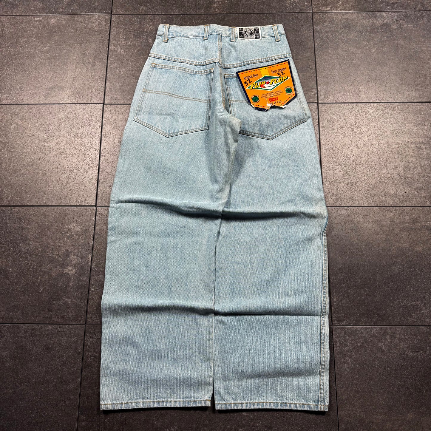 Y2K Deadstock JNCO Style Flip Flop Baggy Wide Leg Jeans (30x32)