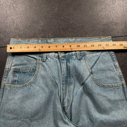 Y2K Deadstock JNCO Style Flip Flop Baggy Wide Leg Jeans (30x32)