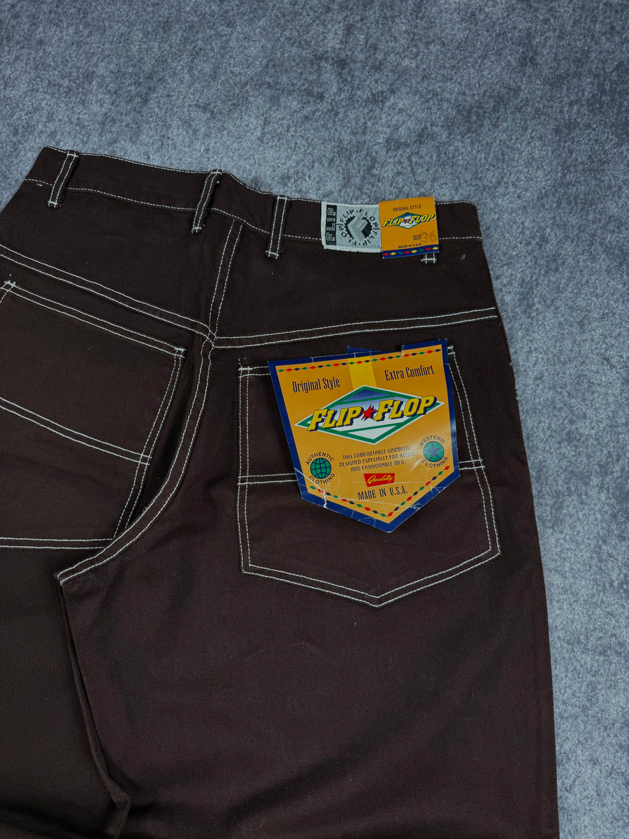 (rare) deadstock 2000s flip flop jeans (34x32)