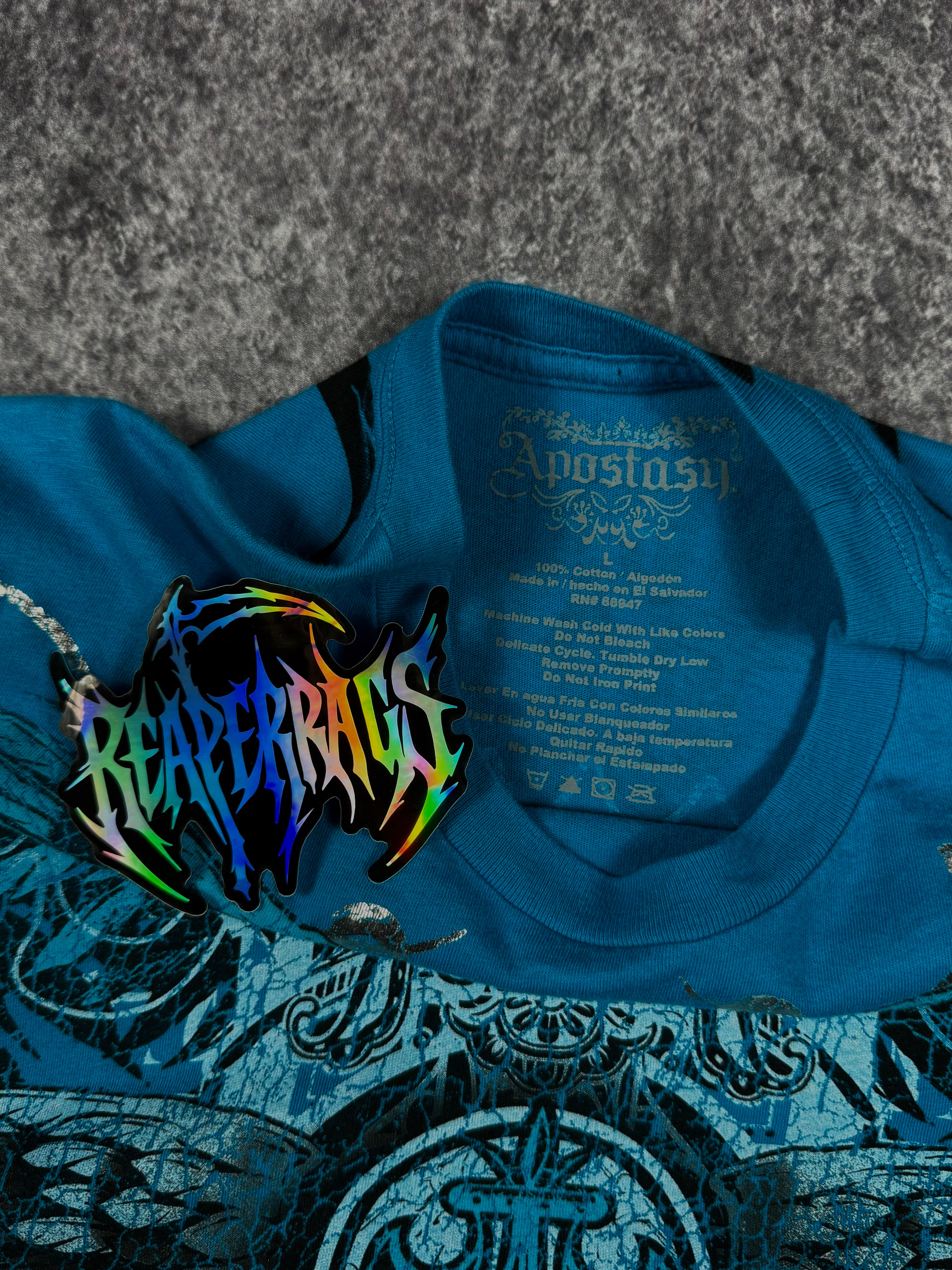 (rare) 2000s apotasy chrome shirt (L)