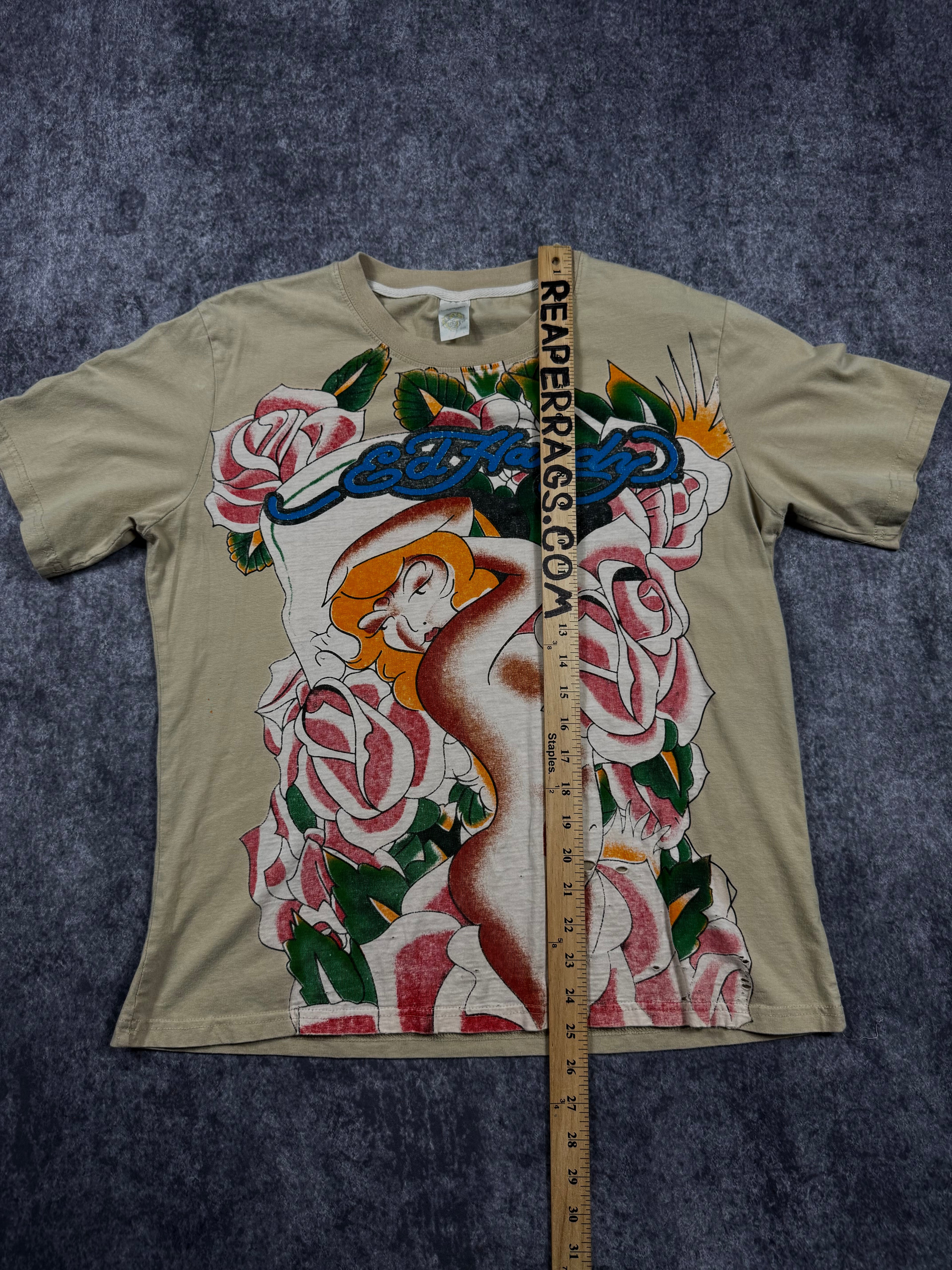 (rare) 2000s distressed ed hardy shirt (M)