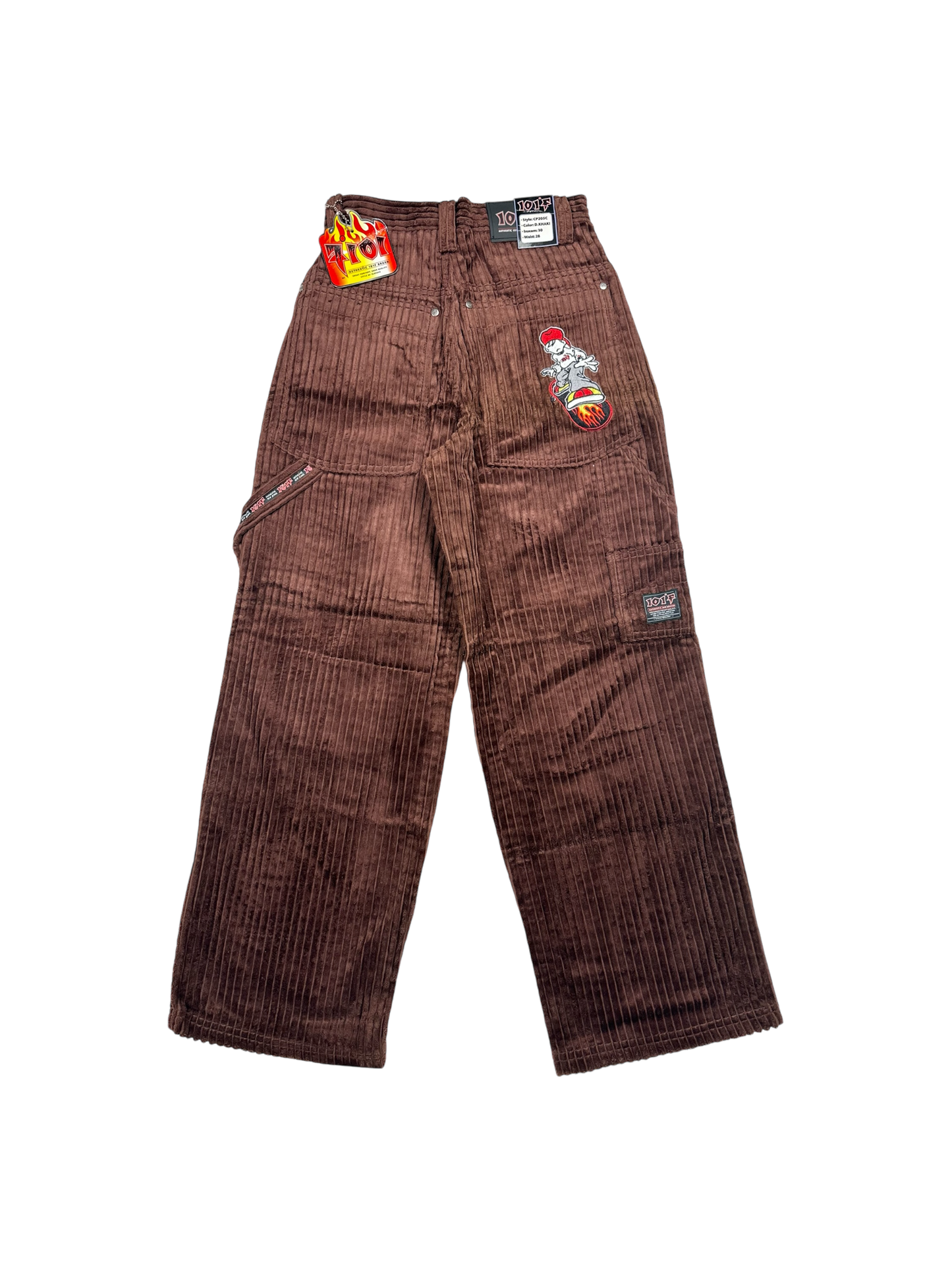 101°F Embroidered Baggy Corduroy Pants