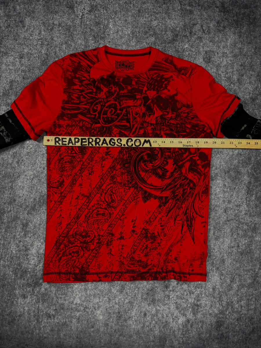 (rare) 2000s mma elite layered shirt (M)