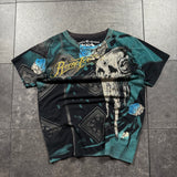 2000s Grunge Rhinestone Shirt (S)