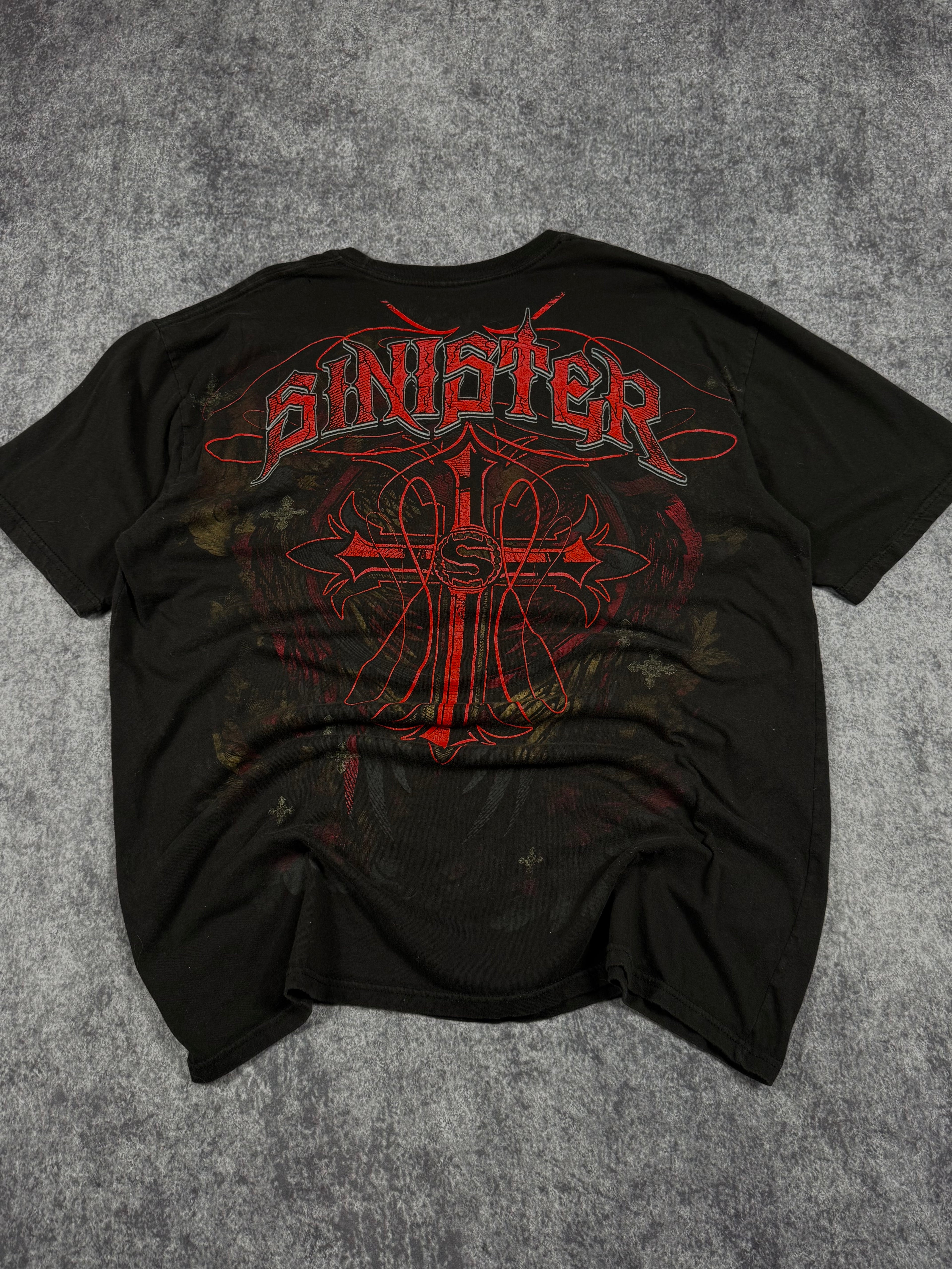 (rare) 2000s sinister chrome shirt (XL)