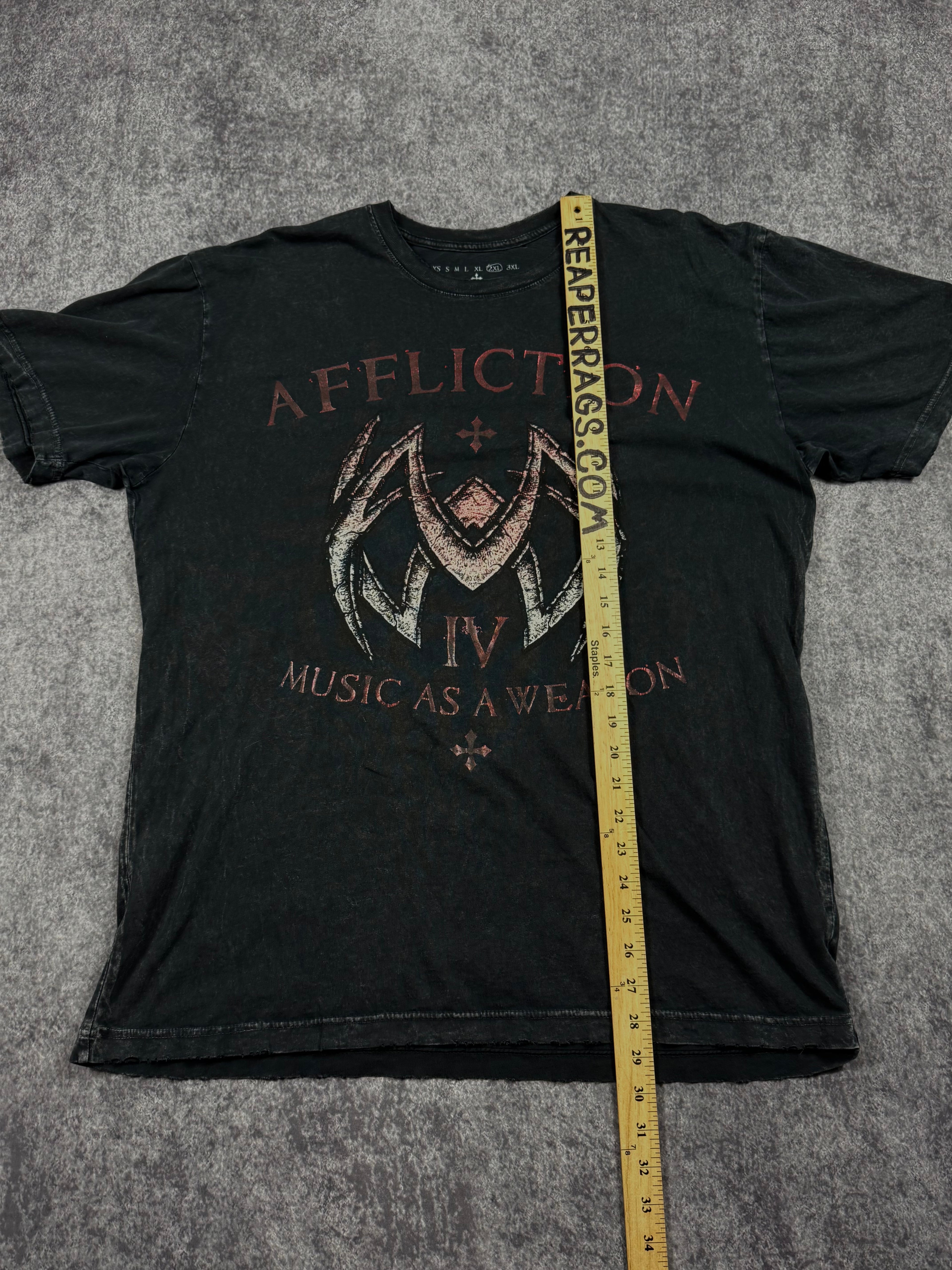 (rare) 2000s affliction chrome shirt (XL)
