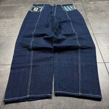 Y2K JNCO Style LA GATE Wide Leg Baggy Jeans (38x30)