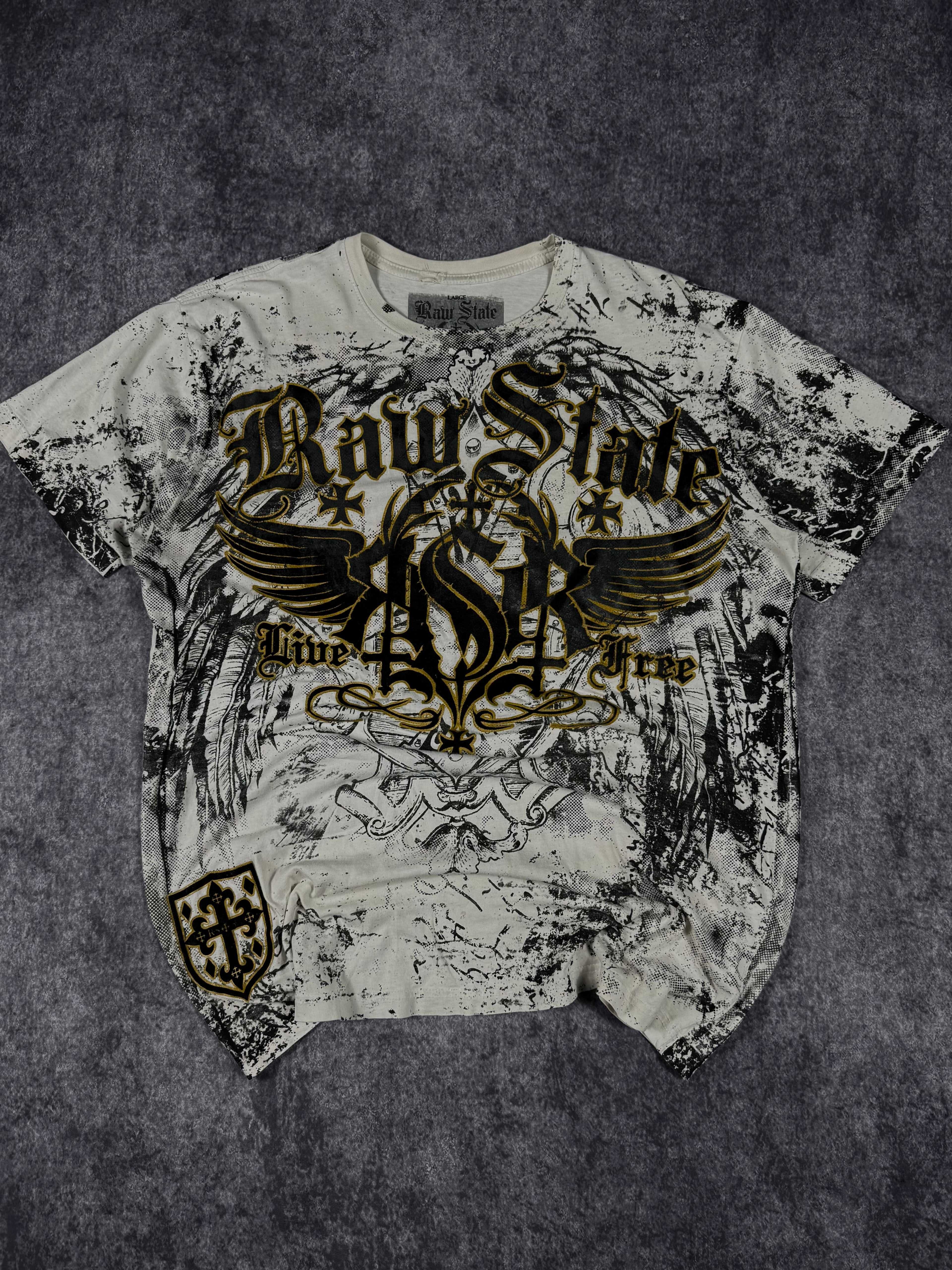 (rare) 2000s raw state shirt (L)