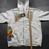 Deadstock 2000s Rhinestone Skull Hoodie (XL)