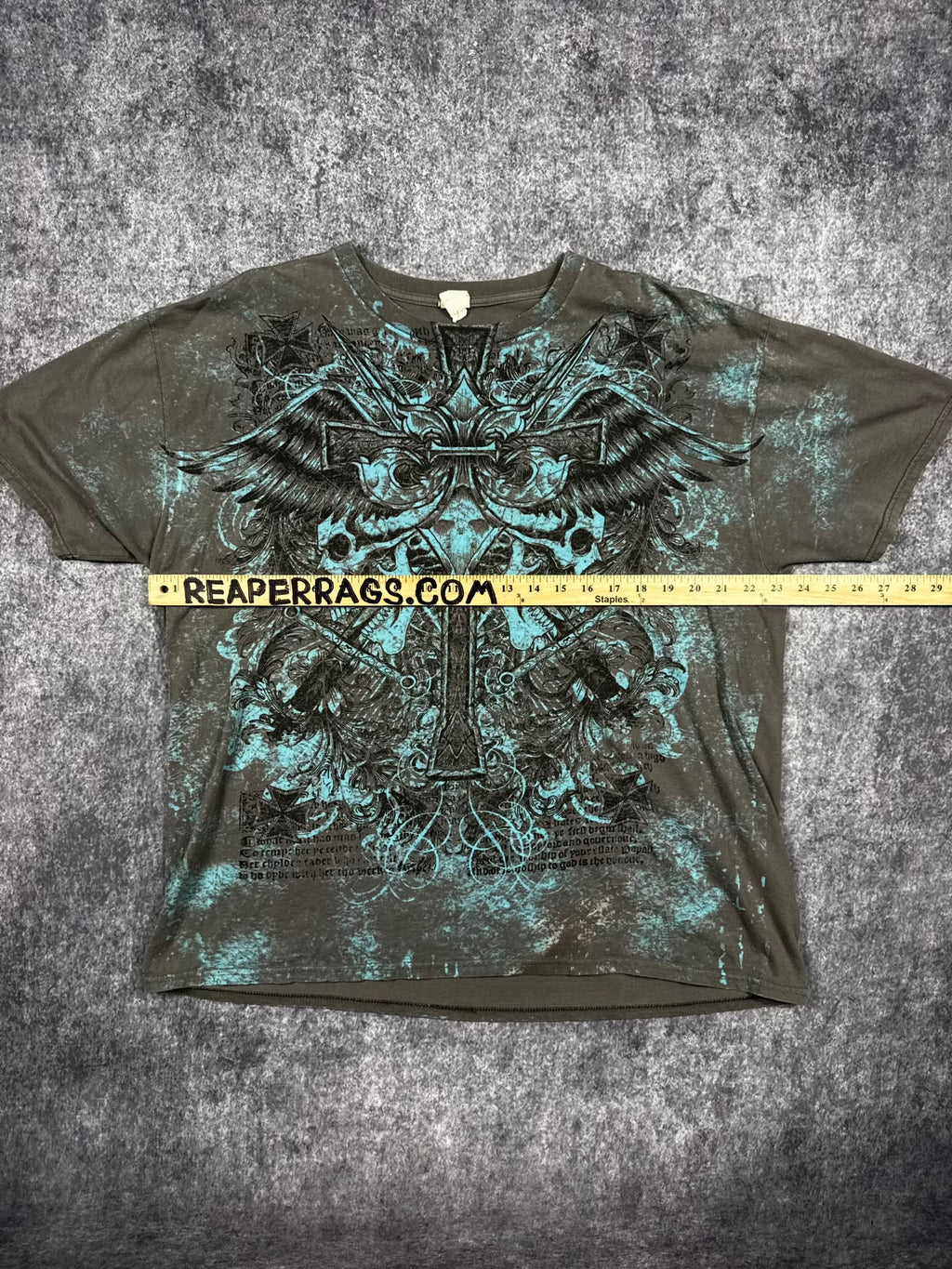 (RARE) 2000S WINGED CROSS SHIRT (XL)