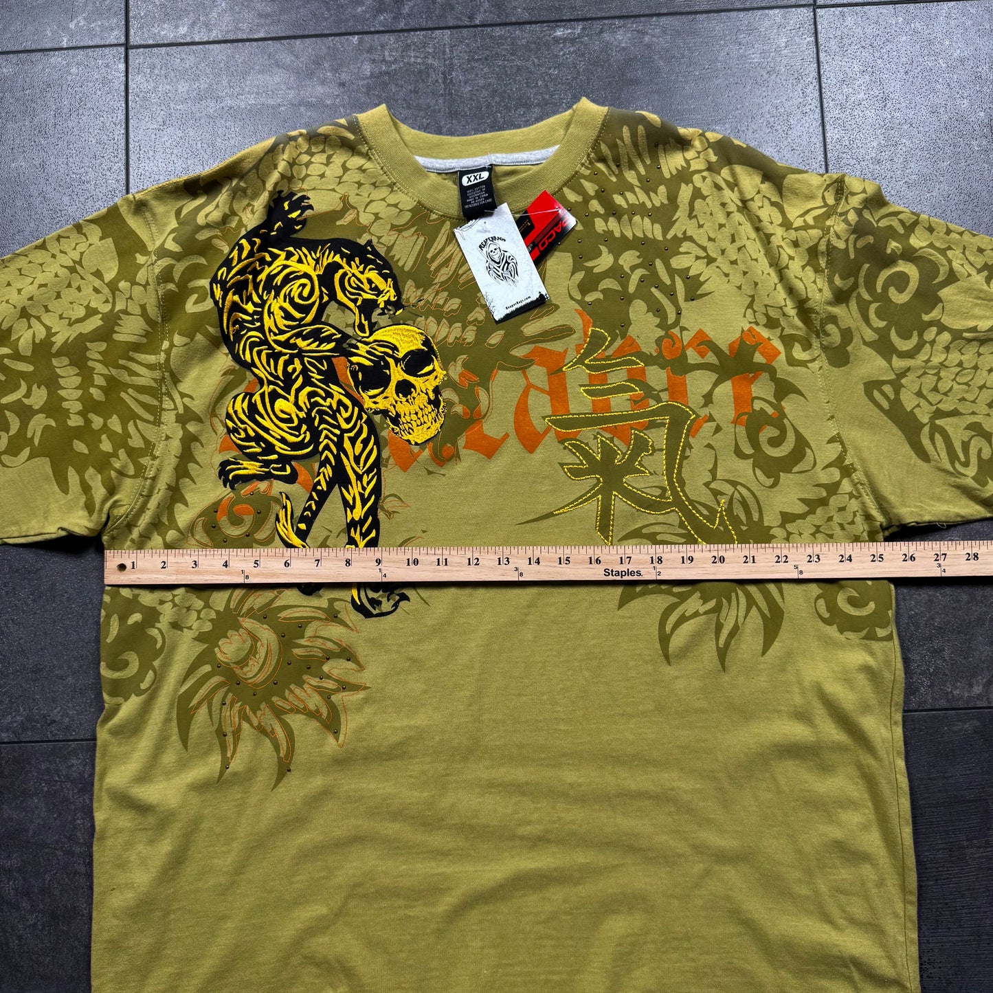 Y2K Deadstock Paco Skull & Snake Tshirt (XL)