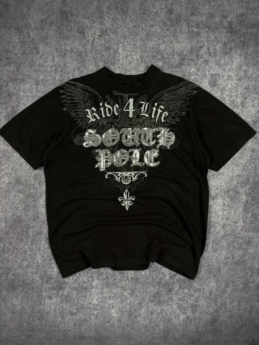 (RARE) 2000s CHROME SOUTHPOLE SHIRT (L)