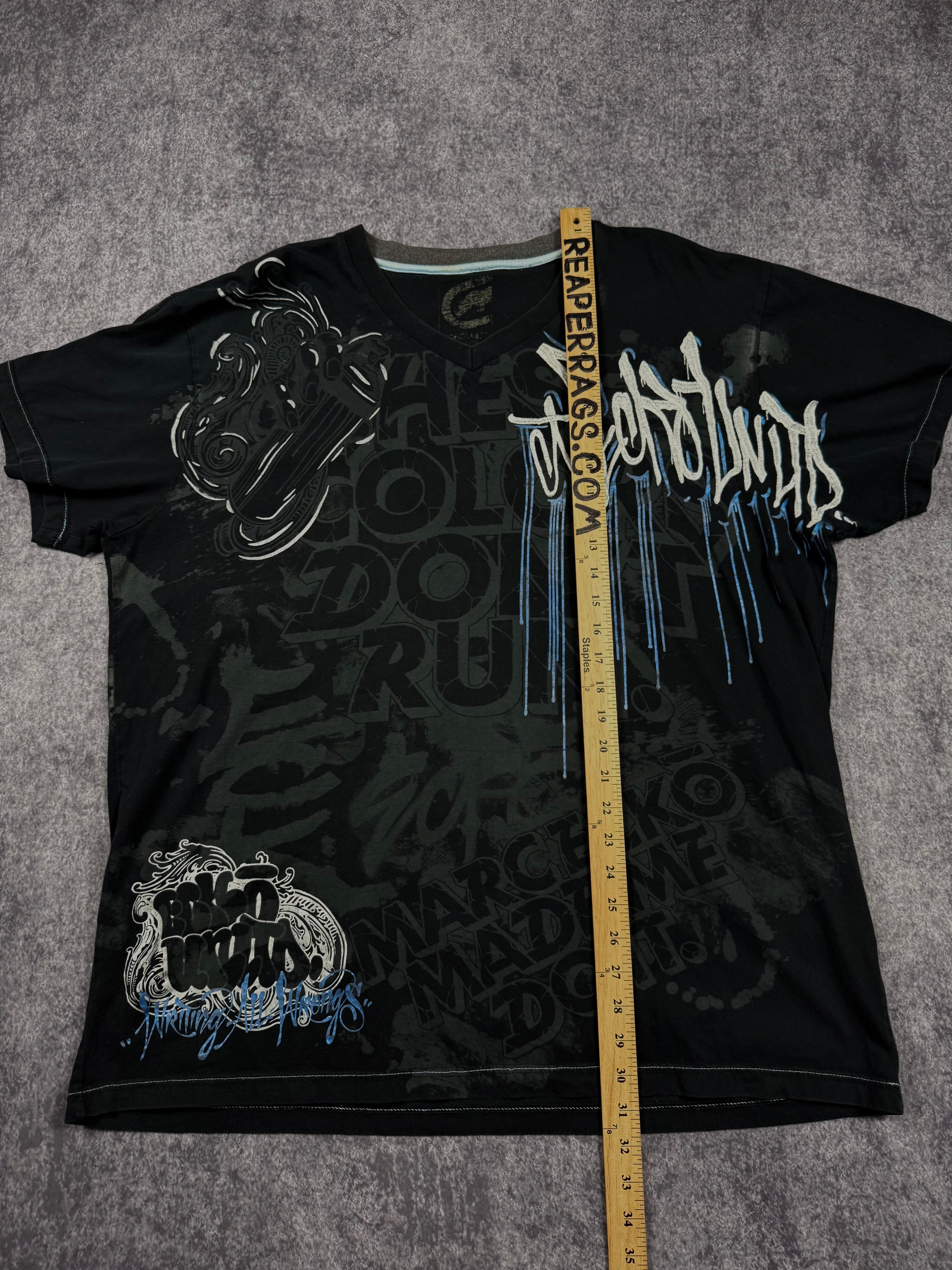 (rare) 2000s ecko unltd chrome shirt (XXL)