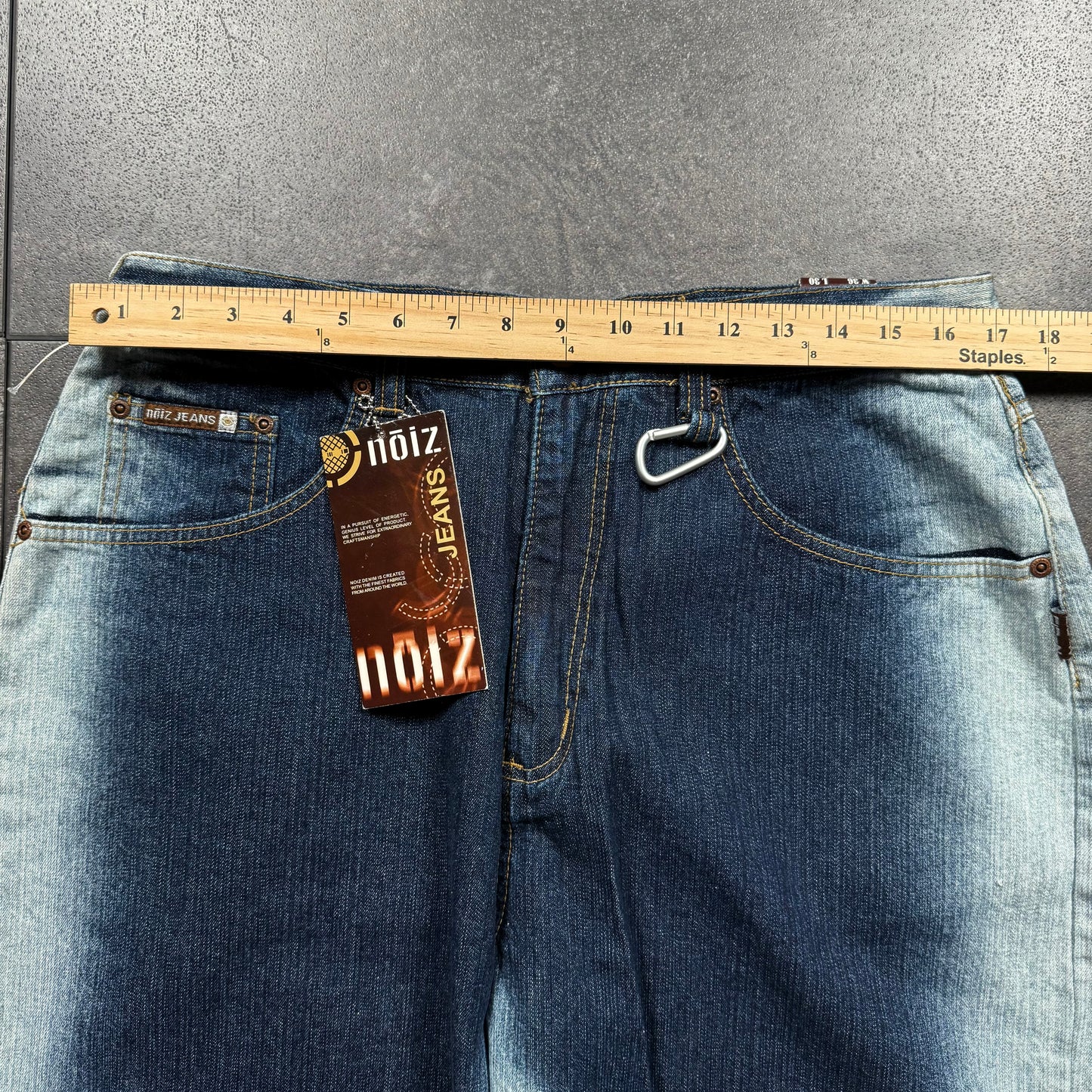 Y2K Deadstock NOIZ Wide Leg Baggy Jeans (34x30)